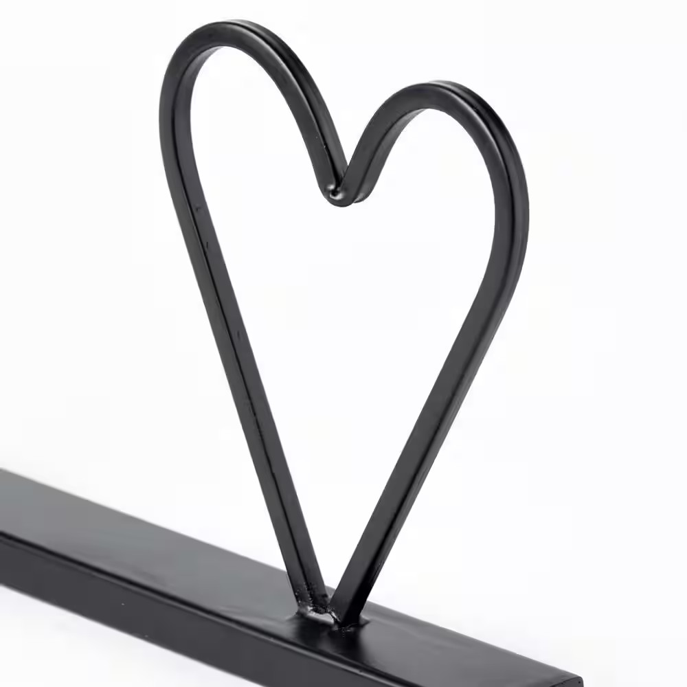 Wild at Heart 24 In. L X 1 In. W Black Metal Sign