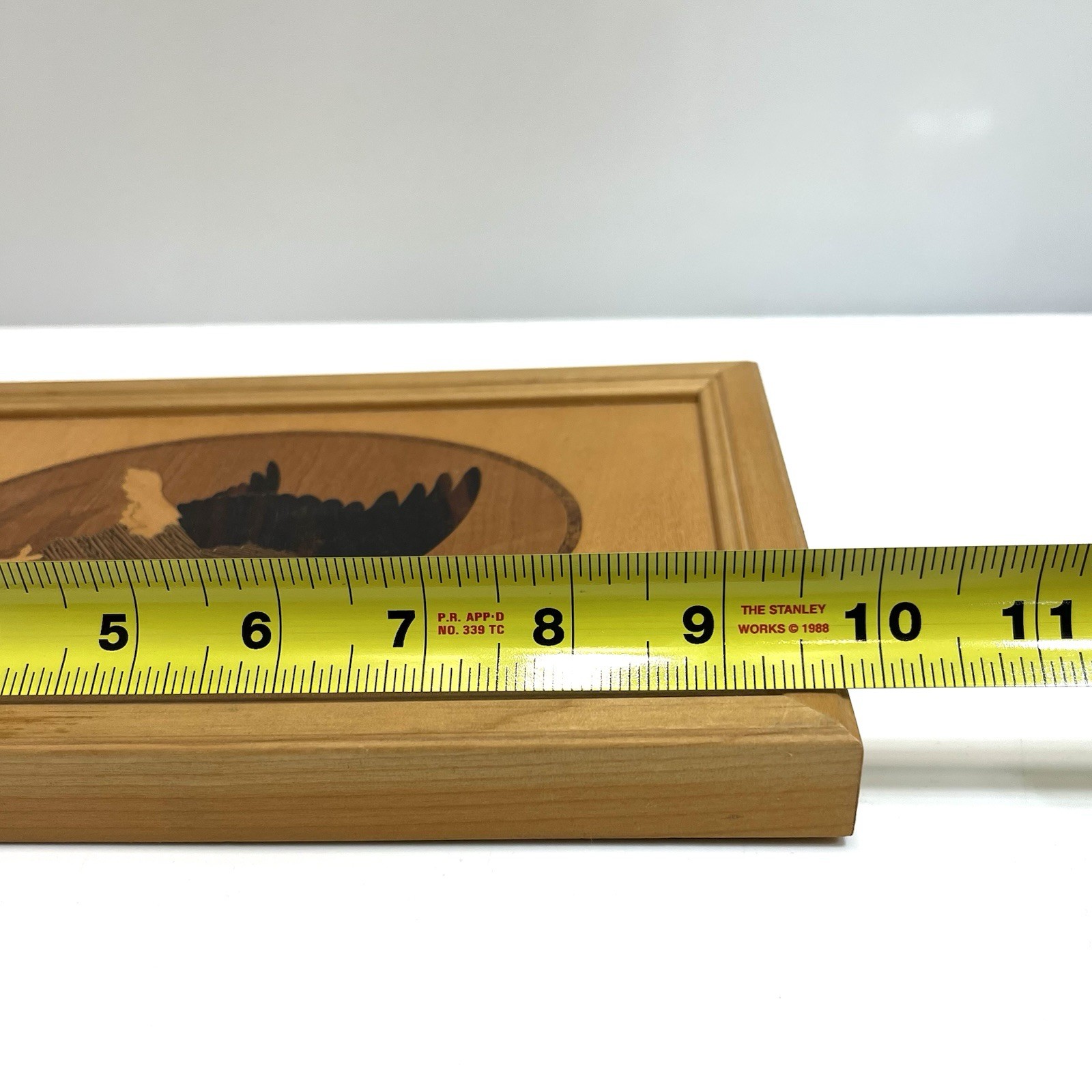 Marquetry Hudson River Inlay Eagle Masculine Wood Art America Cabin Office Decor