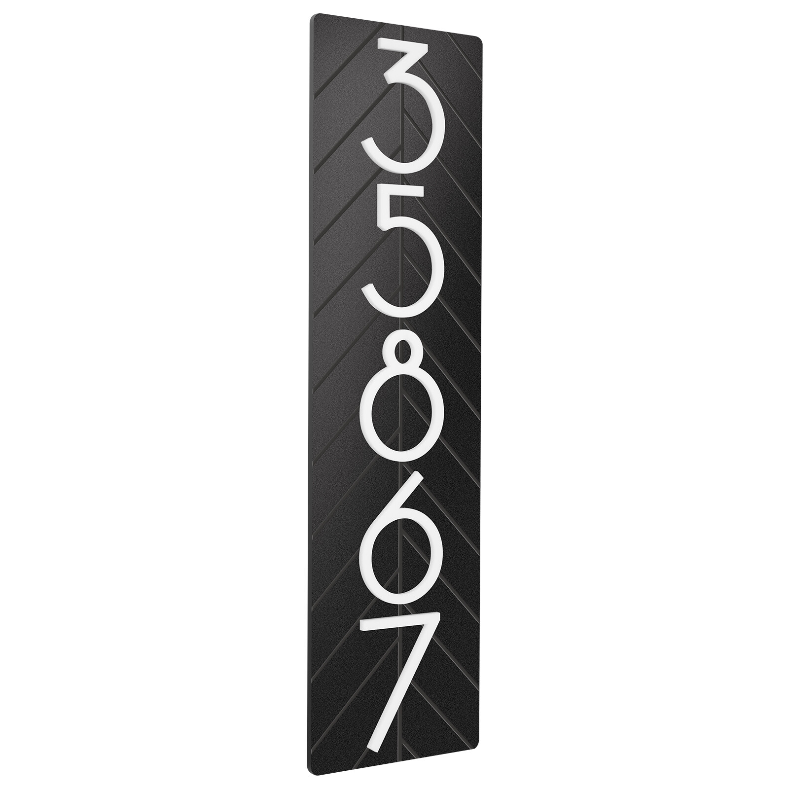 20” Custom Address Number Sign Black Vertical House Numbers for Outside Modern