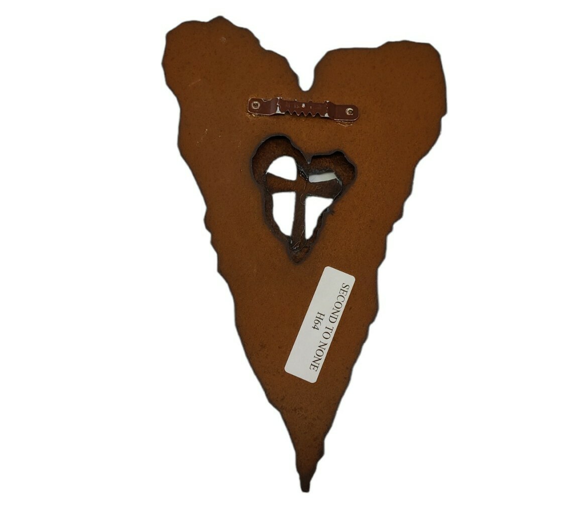 Second to None Heart Cross Metal Turquoise Wall Decor