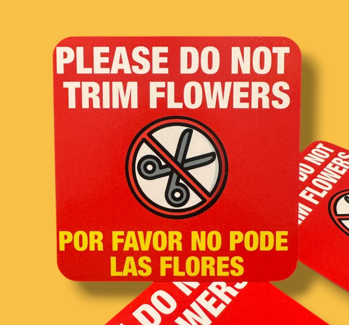 6″ x 6″ DO NOT CUT PLANTS Shrubs Anti Garden Signs Aluminum 4 PC – all designs