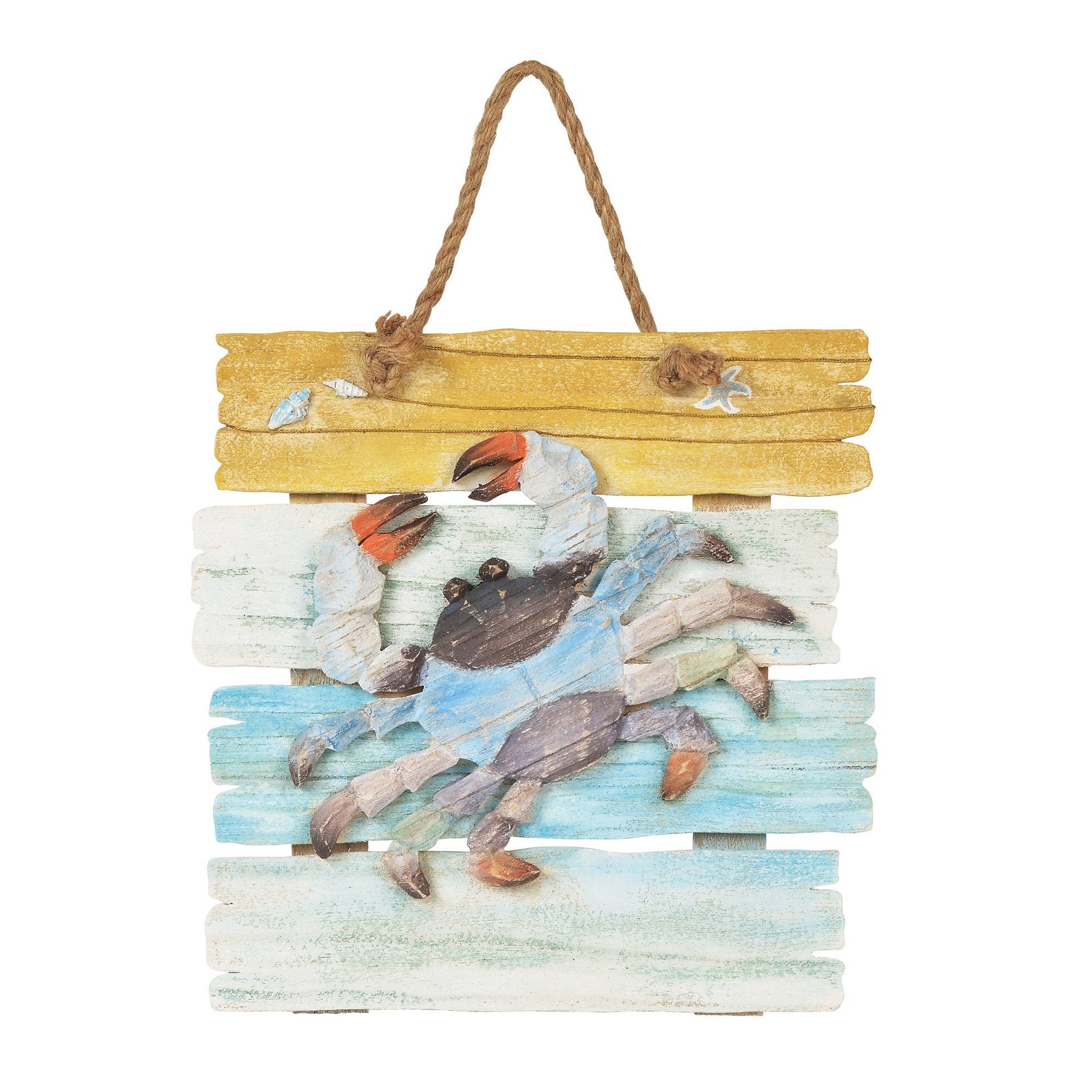 Department 56 Gone to The Beach Crab, 1.18″ Wall Decor, Multicolor