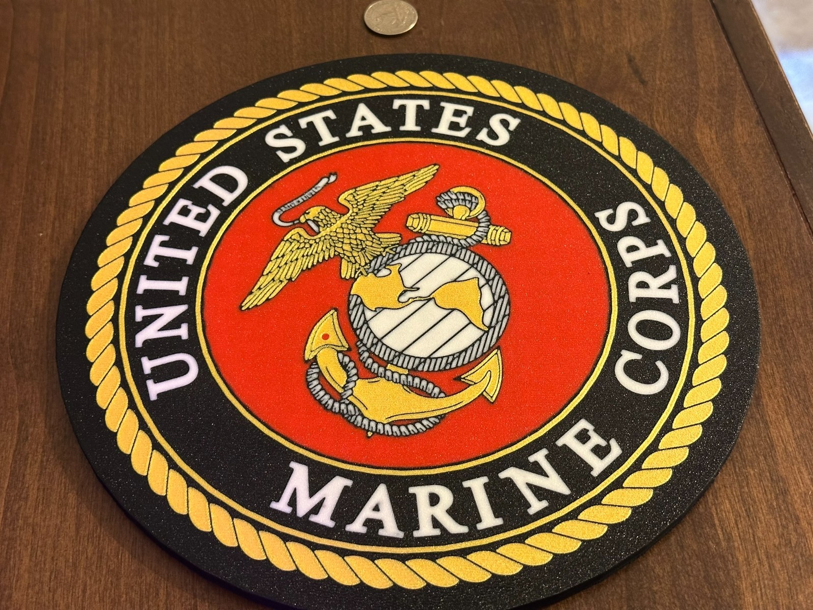 Marine Corps Emblem – USMC – 10 inches – Ready to Hang
