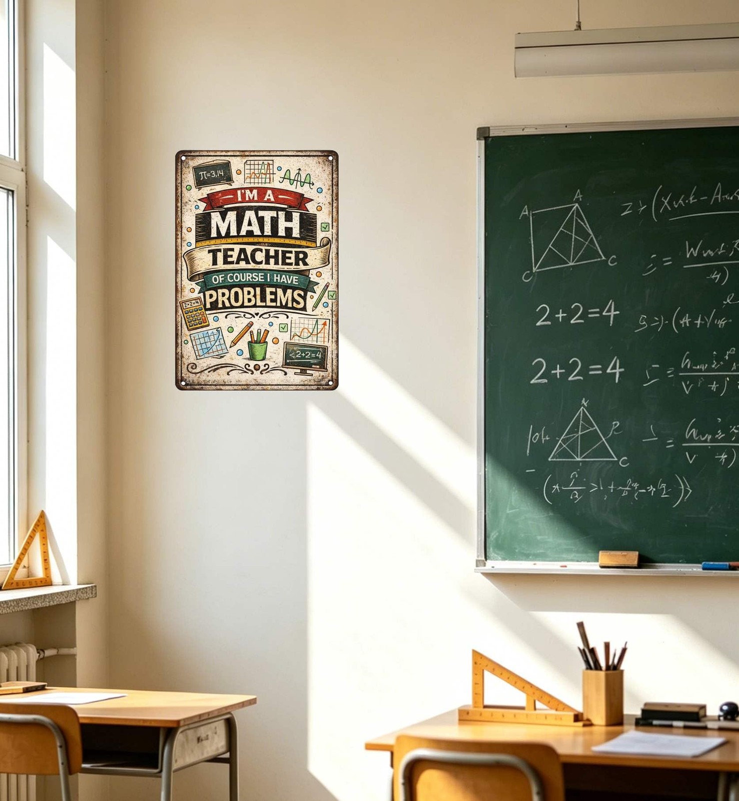 Funny Math Poster Classroom Posters Math Teacher Gift – I’m A Math Teacher Of