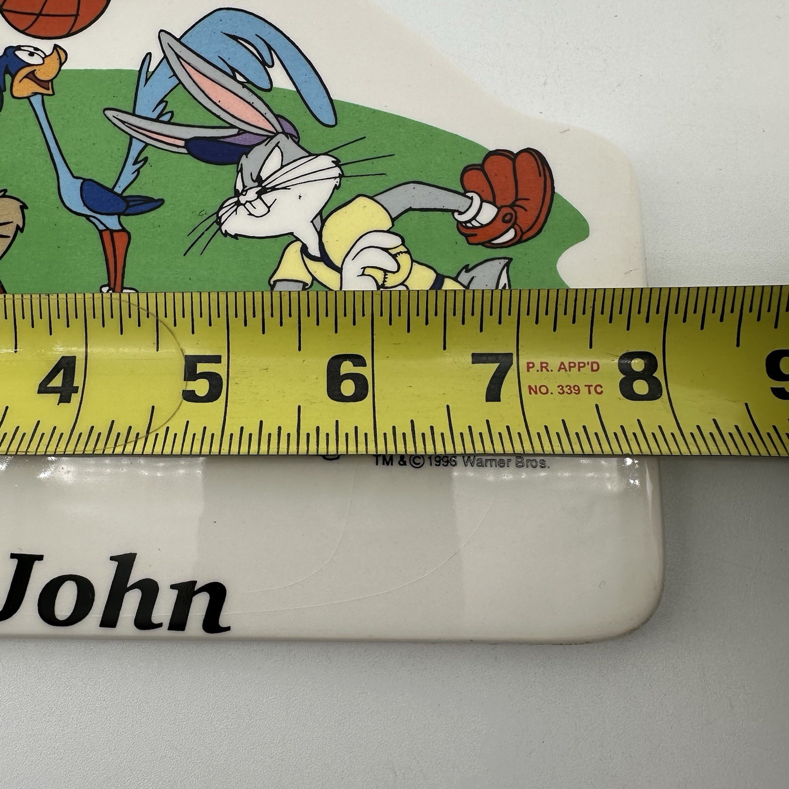 Vintage Looney Tunes Name Plaque John Taz Road Runner Bugs Bunny playing Sports