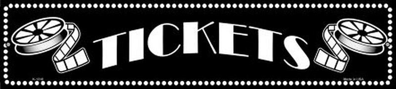 TICKETS HOME THEATER METAL NOVELTY STREET SIGN