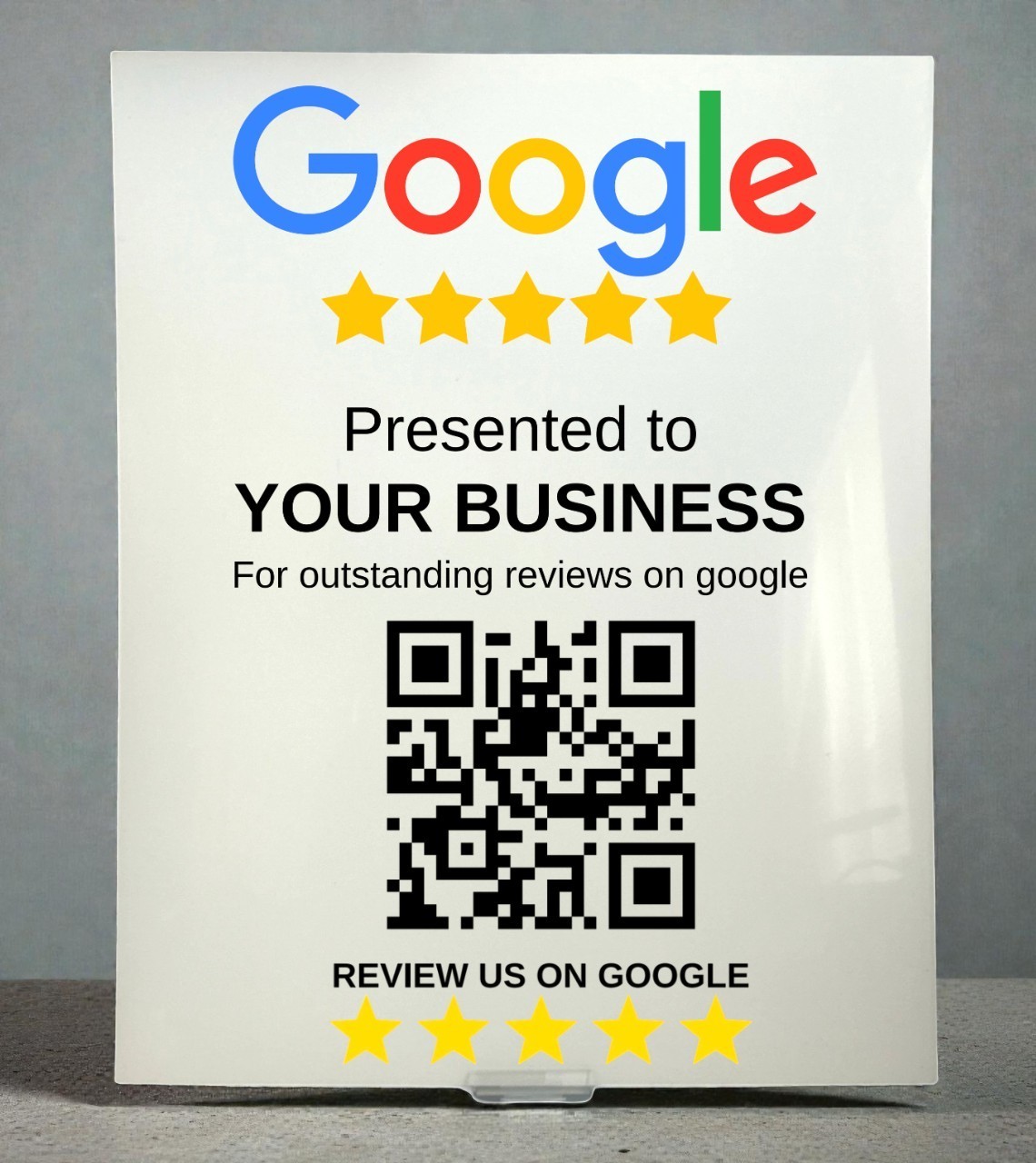 Google Reviews Custom QR Code Plaque Sign | Made of Metal | Giant Size 16×20