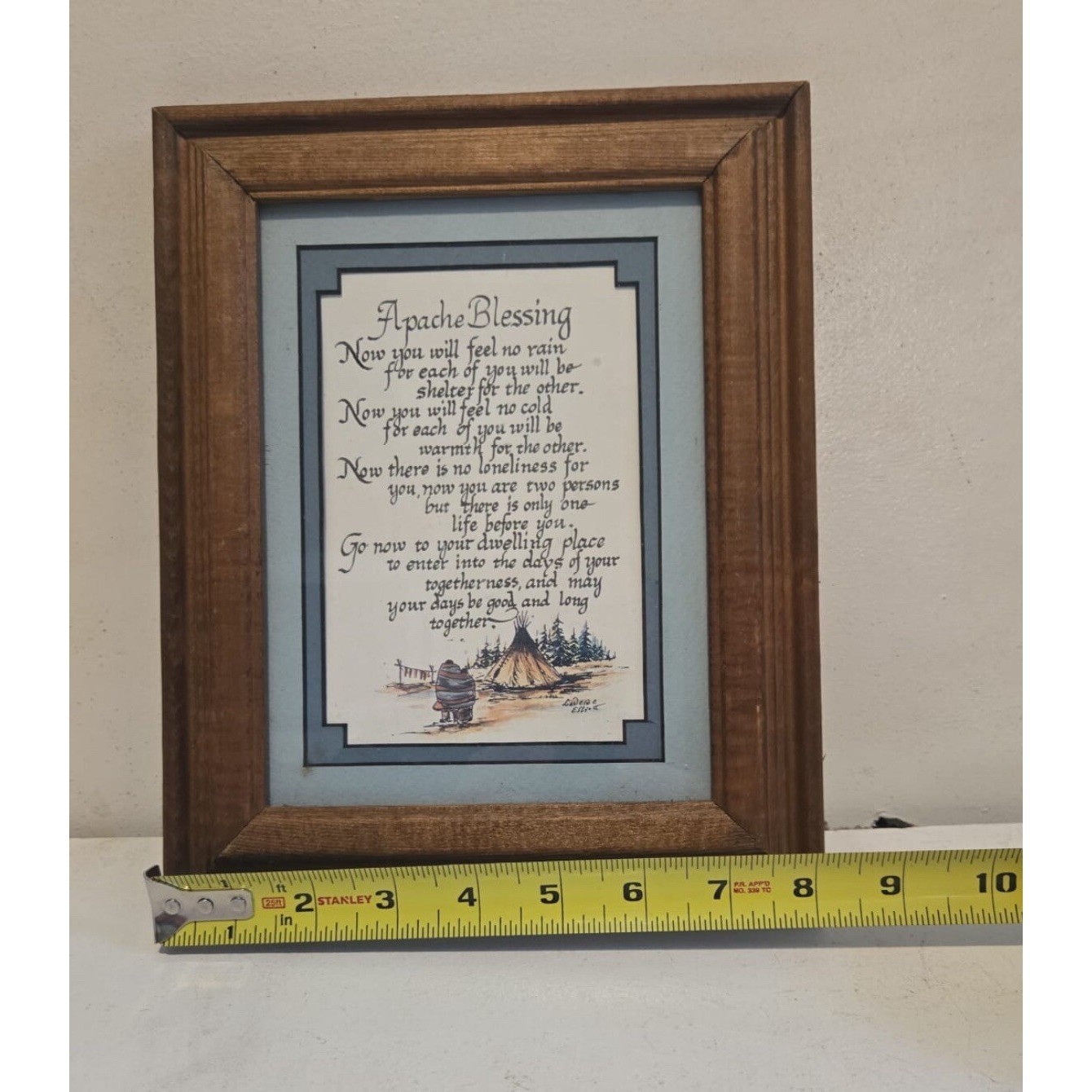 NATIVE AMERICAN WISDOM APACHE WEDDING BLESSING FRAMED Laverne Elliott