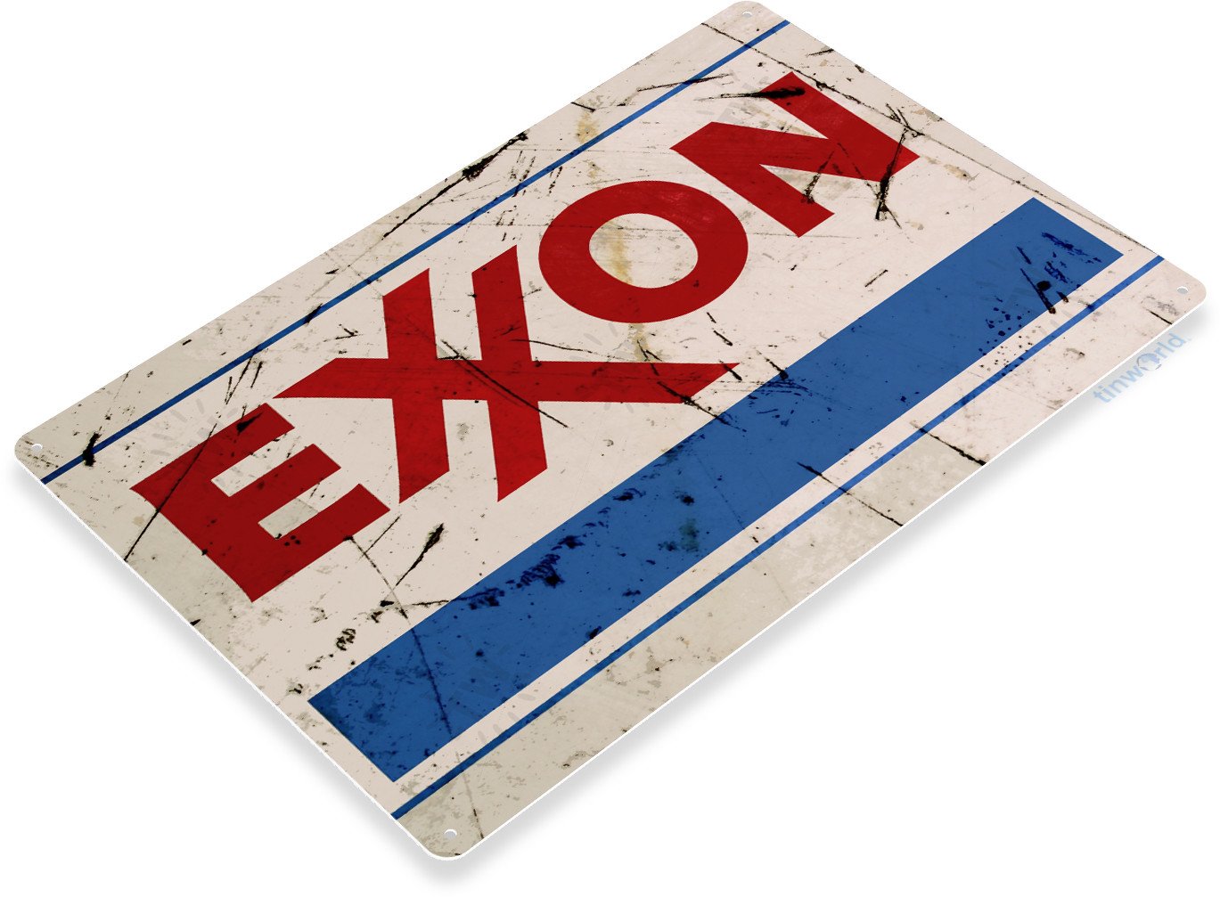 Exxon Gas Oil Sign, Station, Garage, Auto Shop, Retro Rustic Tin Sign B071