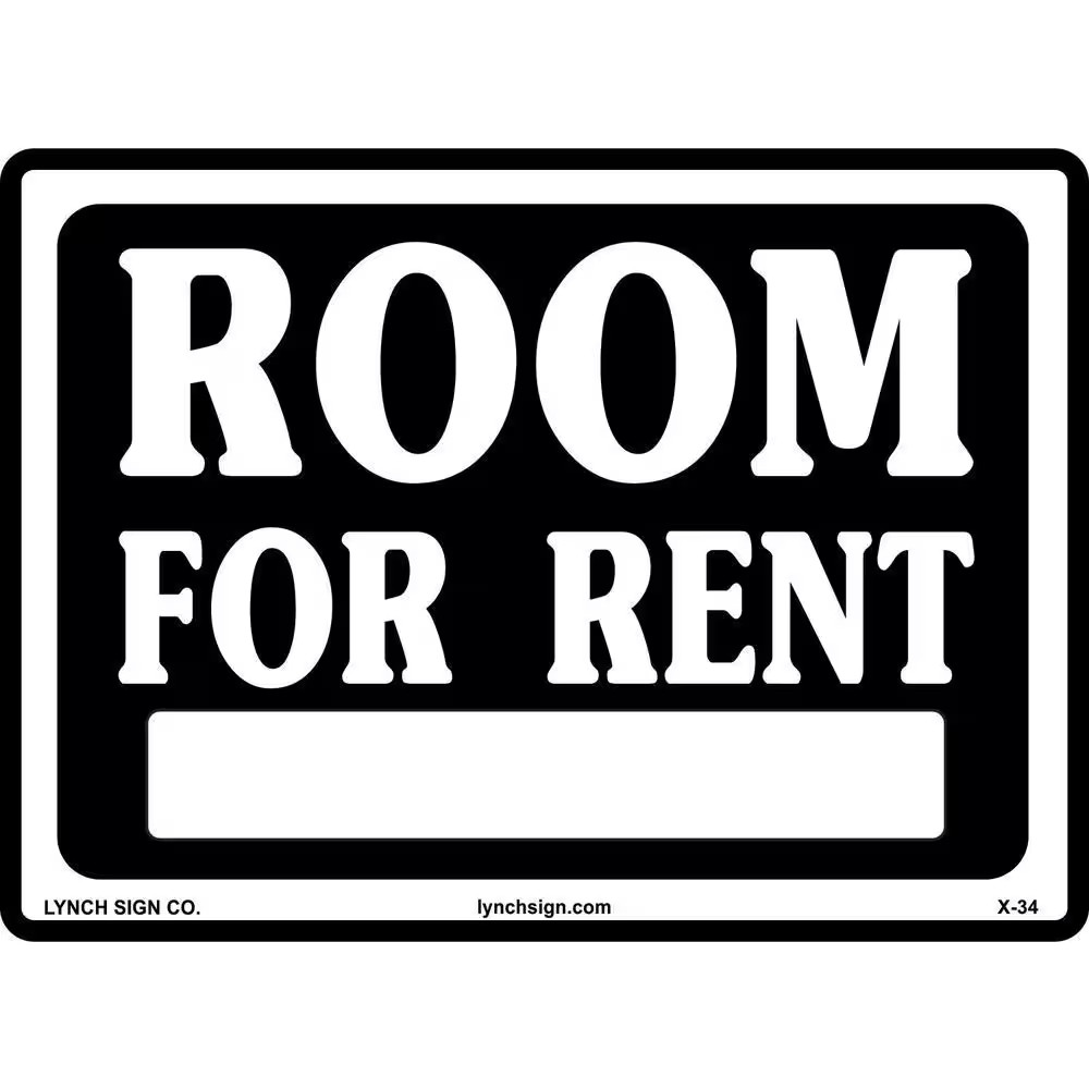 14 In. X 10 In. Room for Rent Sign Printed on More Durable, Thicker, Longer Last
