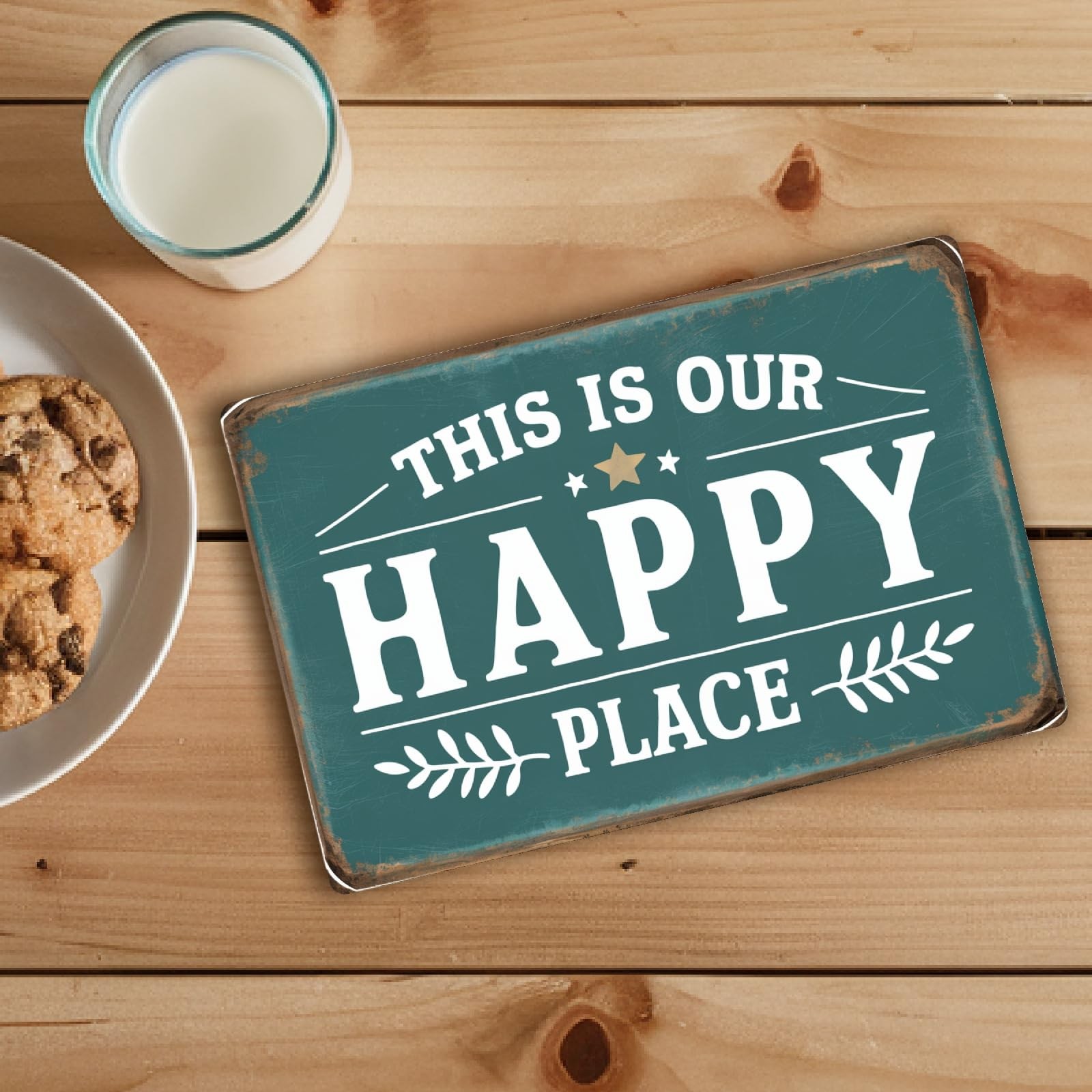 This Is Our Happy Place Vintage Sign 8×12 Aluminum Composite
