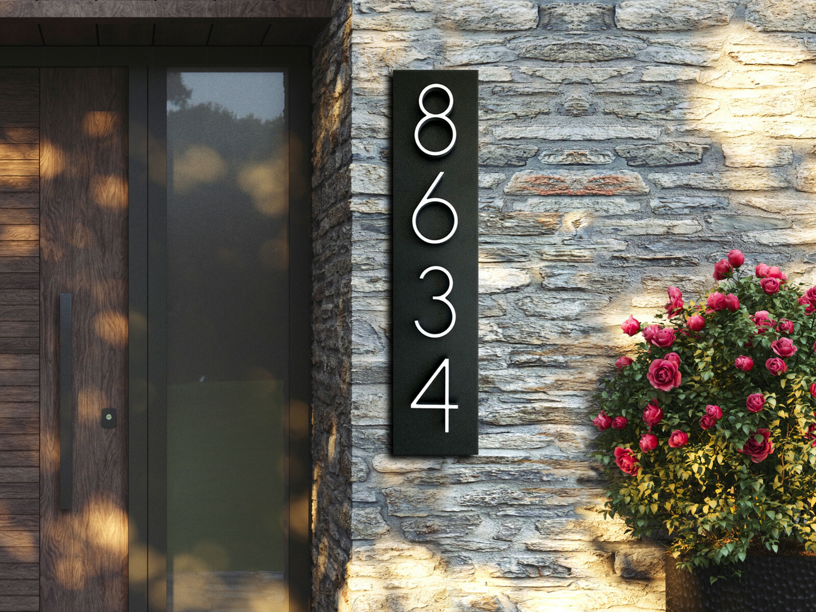 House numbers | Address sign | Modern address plaque | vertical horizontal sign