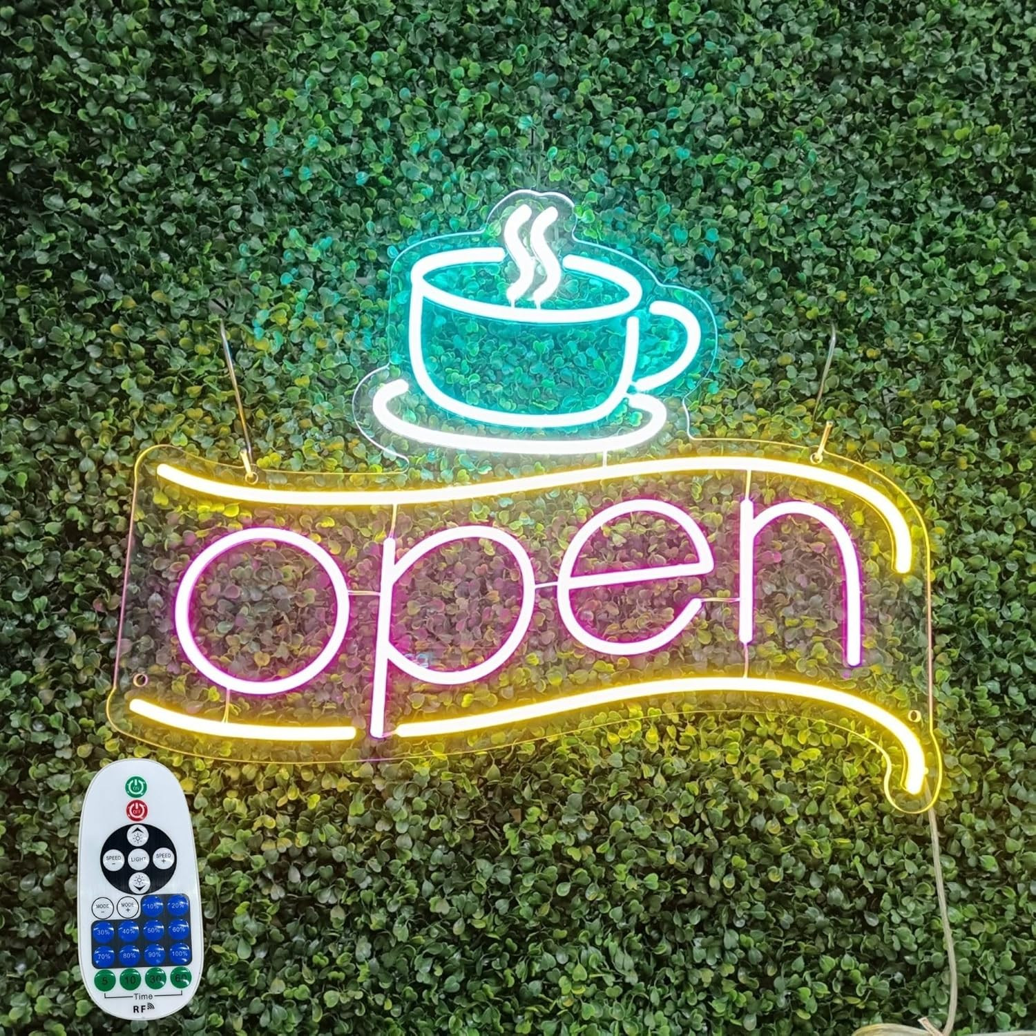 Coffee Bar LED Sign – Wall Art Decor for Cafe & Shop – 24×18 Inches