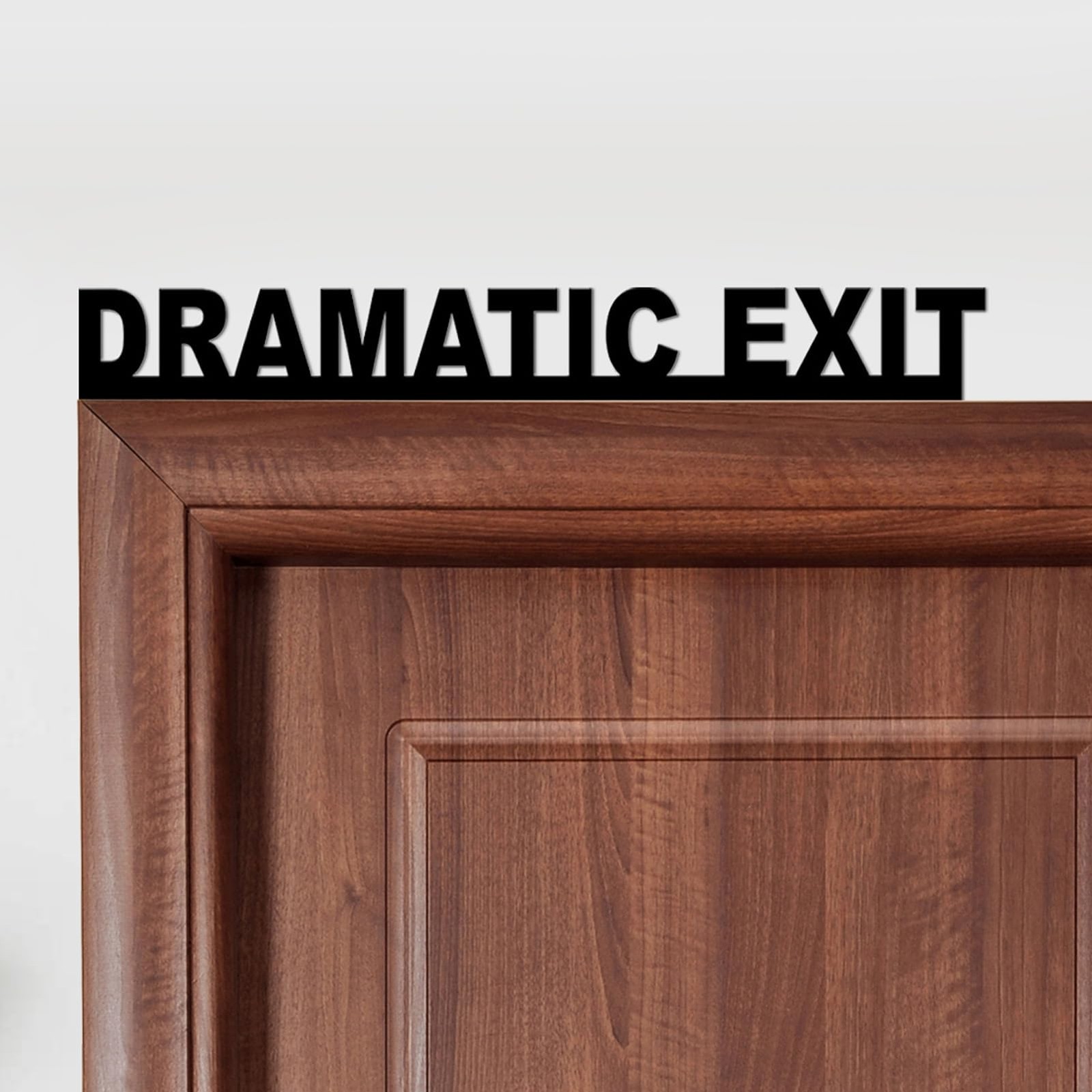 Metal Dramatic Exit Door Topper Sign Wall Decor 18.1 x 2.36 In Door Frame Cor…