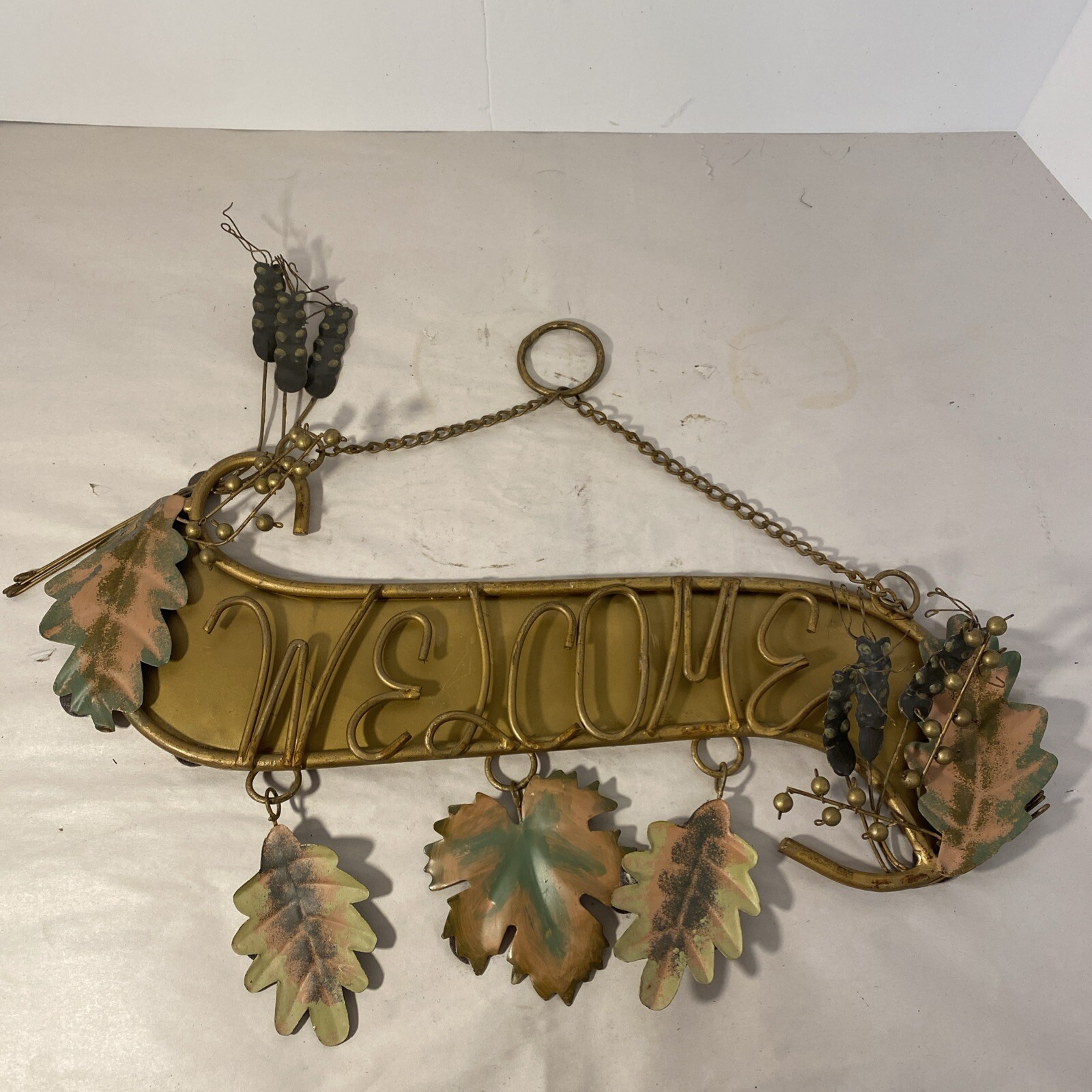 WELCOME sign – hanging sign metal work Fall Autumn Country Living ￼