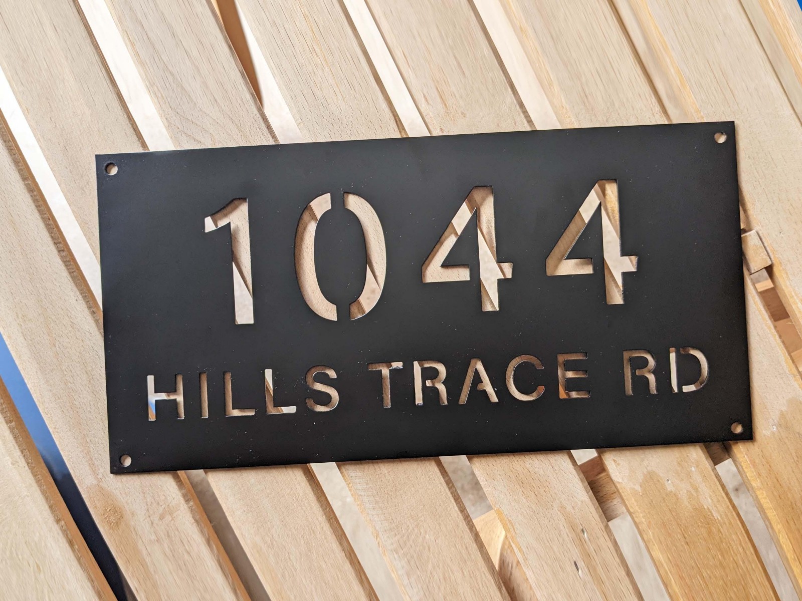 Custom Metal House Number Sign, Personalized Family Name Address