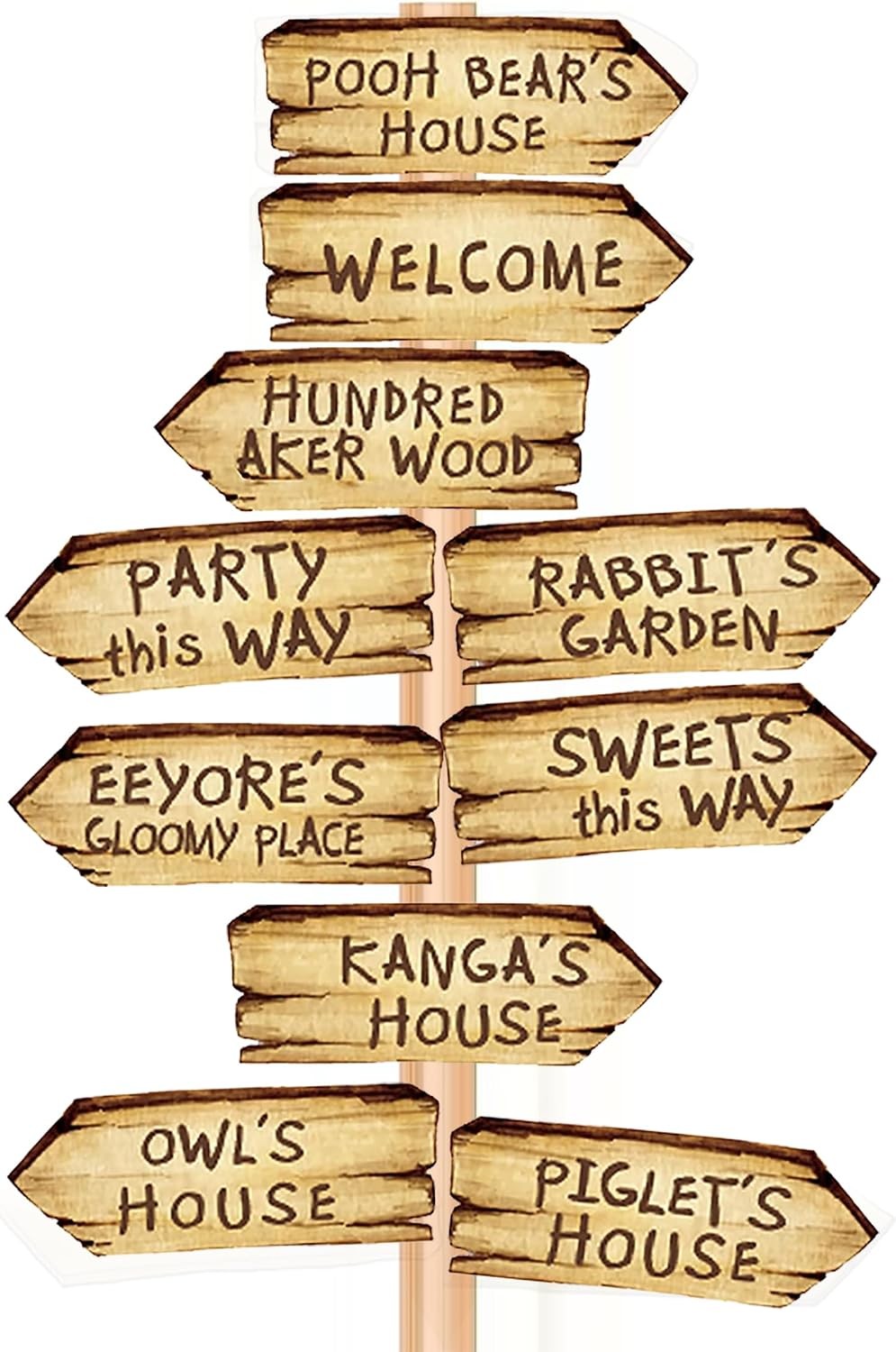 20PCS Winnie Arrow Signs Double-Side Directional Sign For Classic Pooh Baby S…