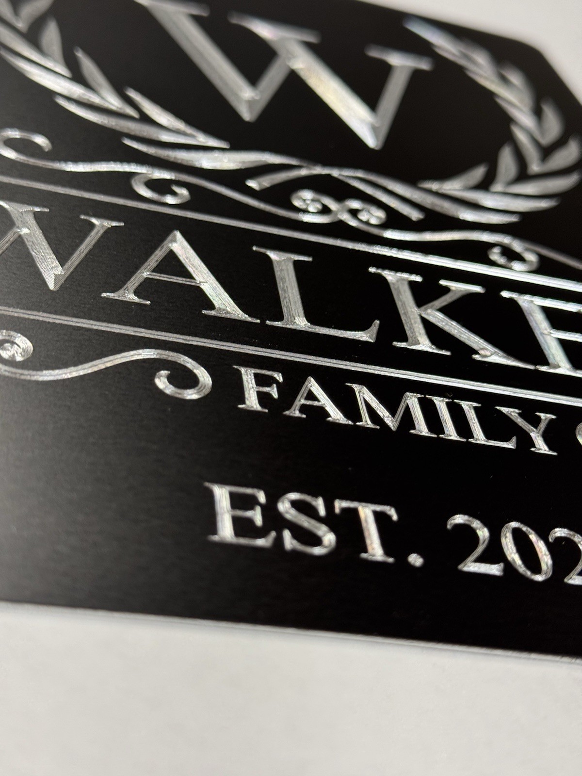 Engraved Personalized Family Name Custom House Home Crest Welcome Sign 10×7