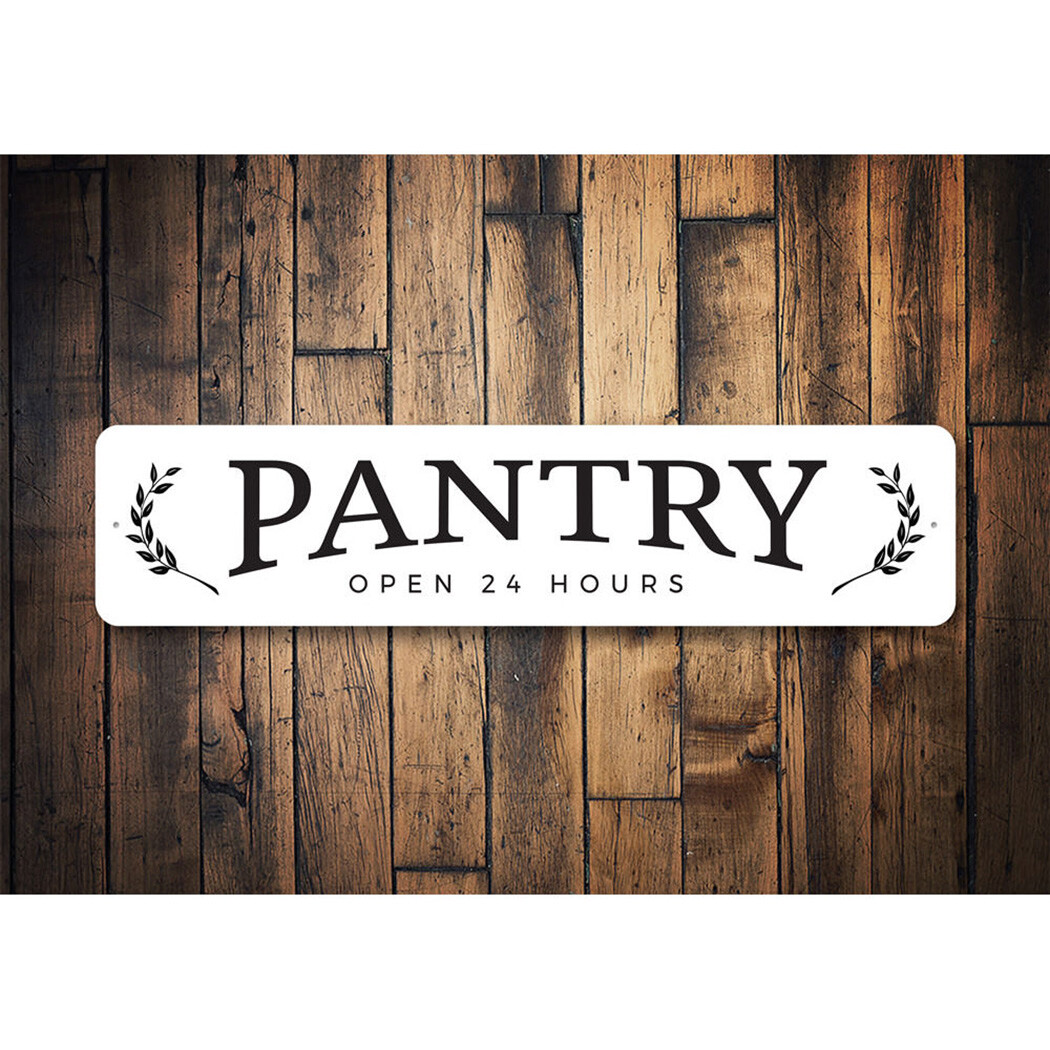 Pantry Open Farmhouse Sign, Barn Decor Metal Sign