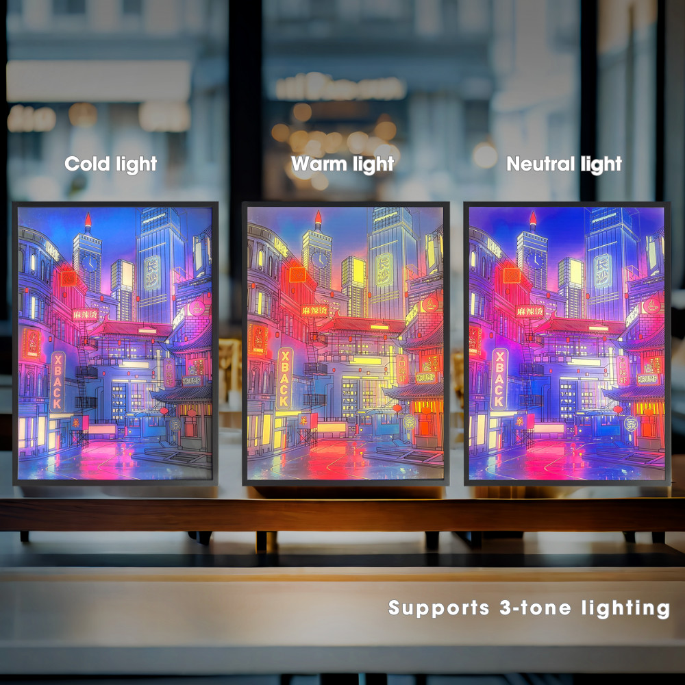 BRAND NEW Anime LED Night City View Glow RGB Colour Lights Gaming Desk Decor