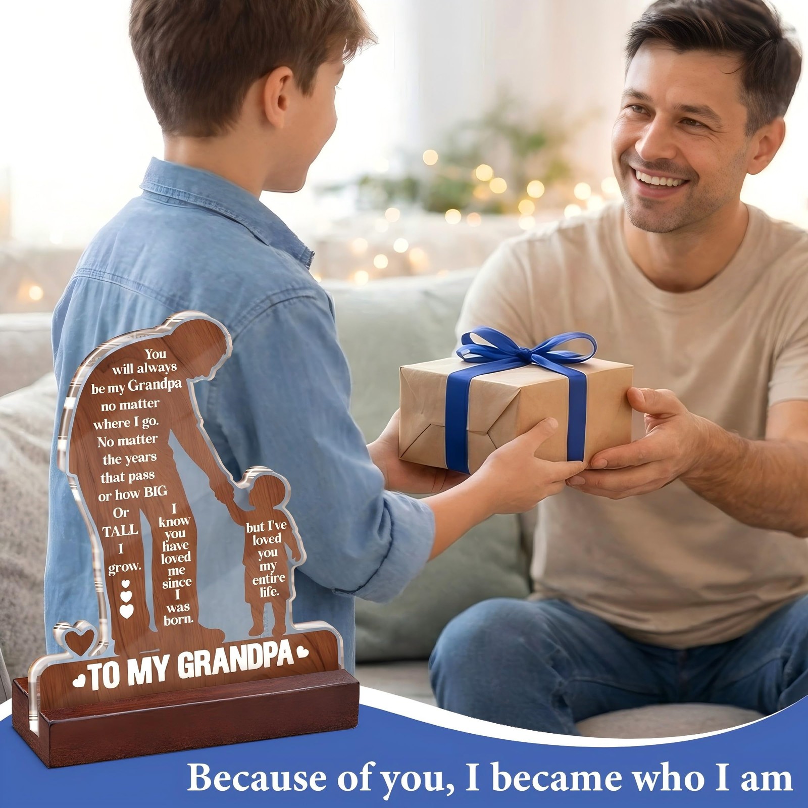 Grandpa Gifts Birthday Gifts, Best Fathers Day 4 x 5 inches, color-I