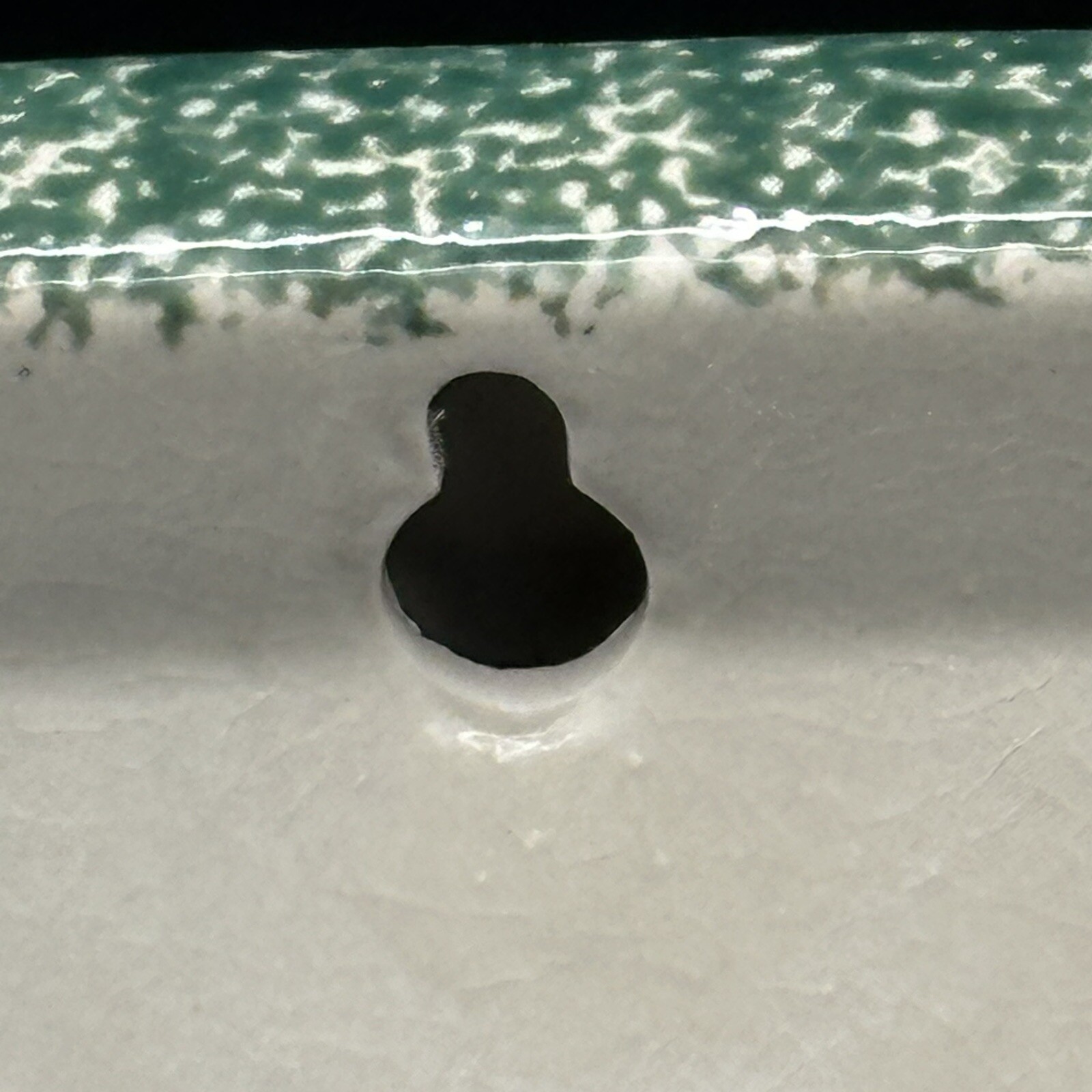 Vintage 1997 Loomco NO SMOKING Sign Glazed Ceramic White Green Spongeware